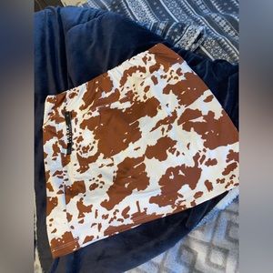Cow print skirt